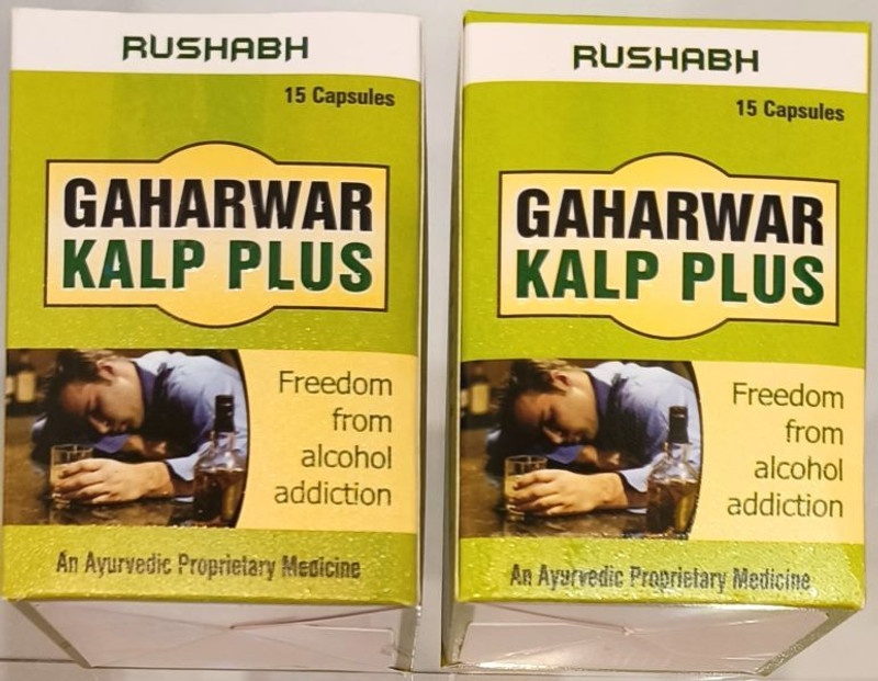 Rushabh PLUS -15 CAPSULES| 2x15 ( pack of 2) | Alcohal De- Addiction(Pack of 2, 30 Capsules)