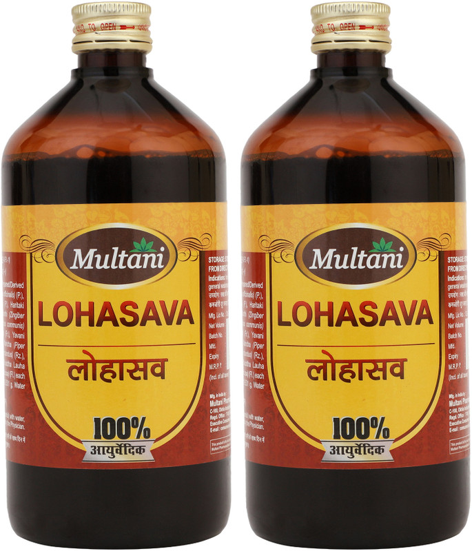 Multani Ayurvedic Lohasava Liquid | Improves Blood Formation -(Pack of 2, 900 ml)