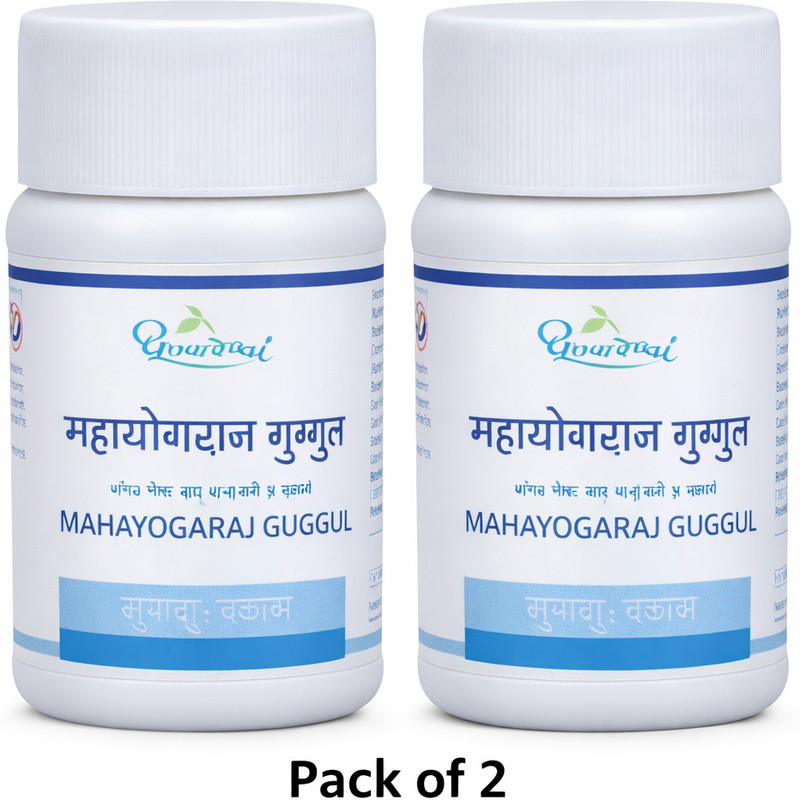 Dhootpapeshwar Mahayograj Guggul120 for backache with stiffness 60tab x 2(Pack of 2, 120 Tablets)