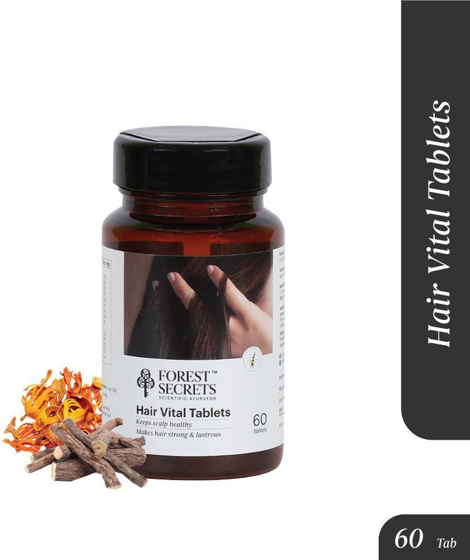 Forest Secrets Hair Vital Tablets | Provide Complete Nourishment For Healthy Lustrous Hair(60 Tablets)