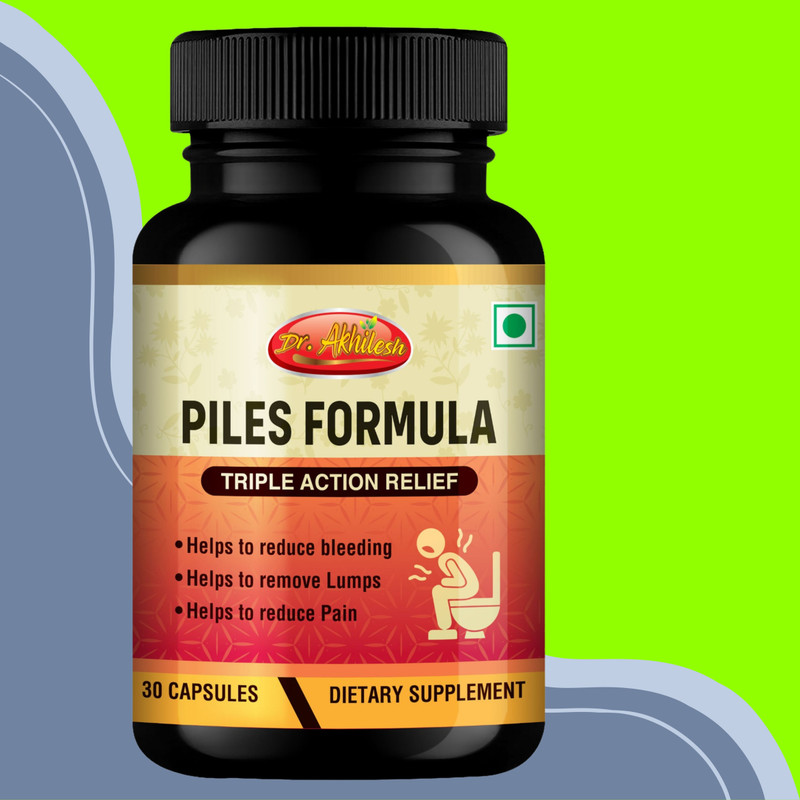 Dr.Akhilesh Piles Formula Capsules for Healthy Bowel Movement Support(30 Capsules)