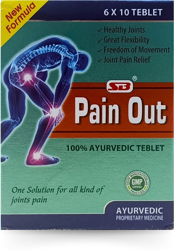 HERBSHD Ayurvedic Pain Out Tablets | For All Kind Of Joints Pain(60 Tablets)
