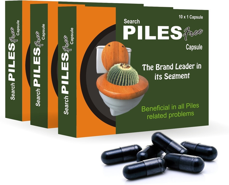 SEARCH WELLNESS Search Piles Free Ayurvedic Capsule | Relief From Pain, Bleeding & Constipation(Pack of 3, 30 Capsules)