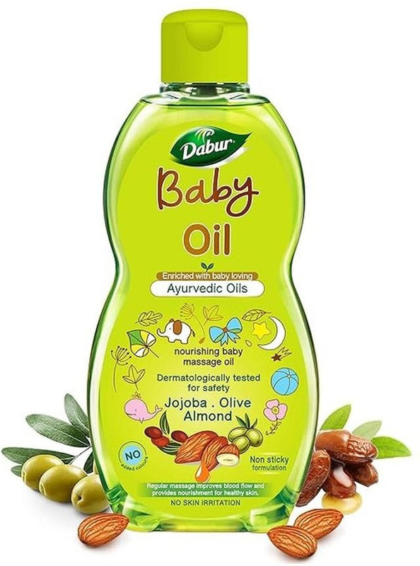 Dabur Baby Oil Baby Oil Non - Sticky Baby Massage Oil 200Ml(200 ml)