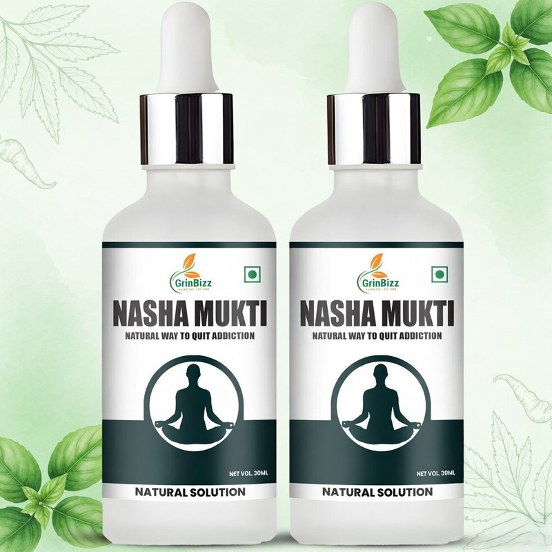 grinbizz Nashamukti/de-addiction/anti-addiction/nashaband dawa/for stop alcohol(Pack of 2, 60 ml)