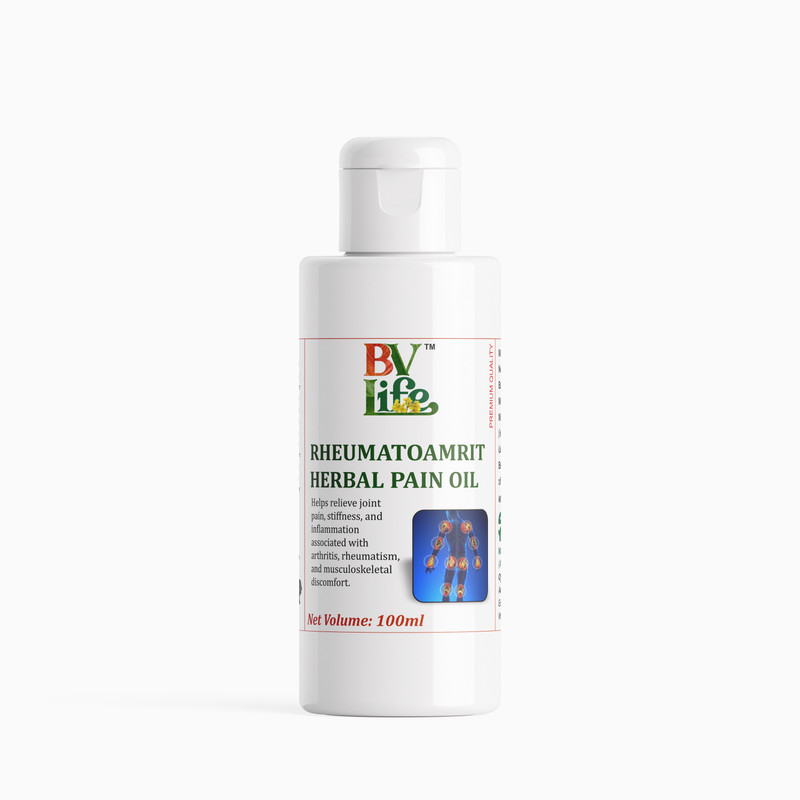 BV Life Rheumatoamrit Herbal Pain Relief Oil 100ml(100 ml)