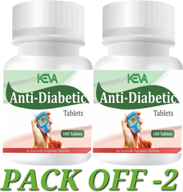 KEVA Anti Diabetic Care Tablets 100% Herbal Ayurvedic (200 Tablets)(Pack of 2, 200 Tablets)