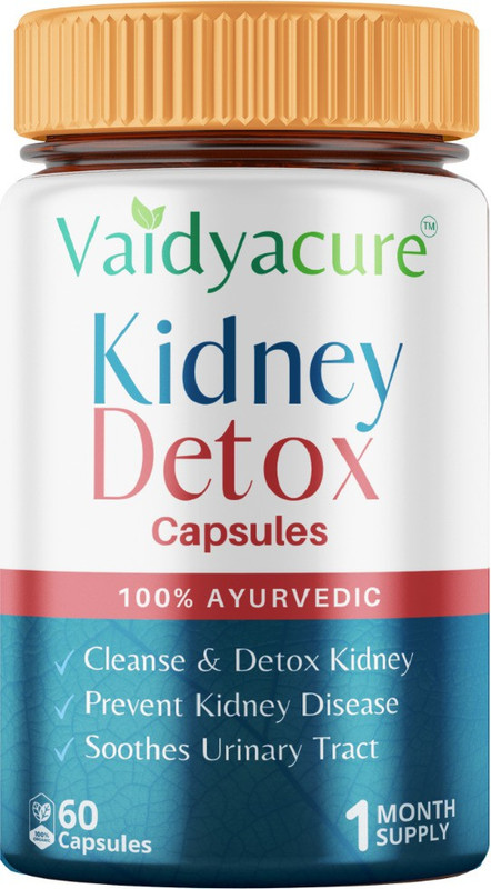 Vaidyacure Kidney Detox Cleanser Capsules (60 Capsules) 100% Ayurvedic Supplement(60 Capsules)