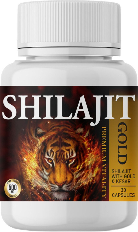 ECONATURE Shilajit Gold Capsules with Ashwagandha, Swarna Bhasma, Safed Musli(60 Capsules)