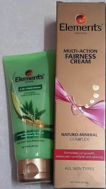 Elements WeIIness CREAM & FACEWASH(Pack of 2, 160 g)