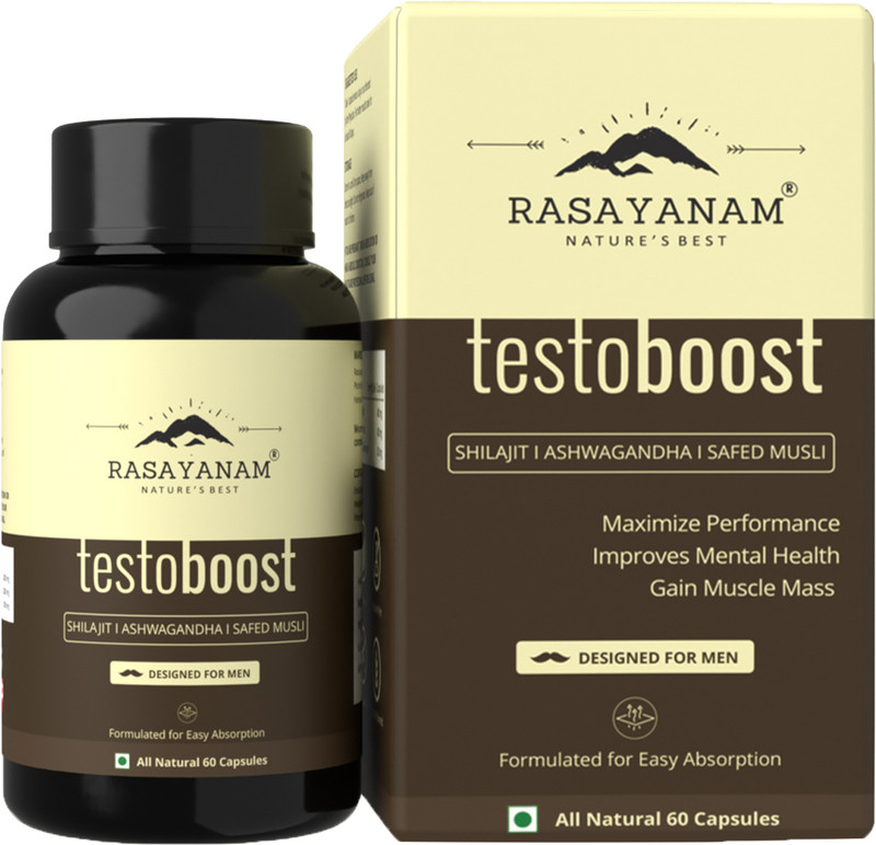 Rasayanam Pure Shilajit, Ashwagandha, Safed Musli | Only Natural ingredients(60 Capsules)