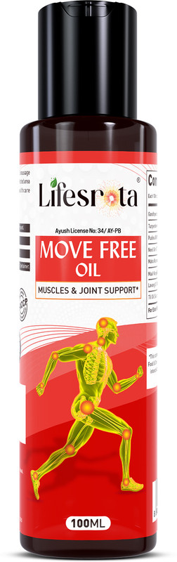 Lifesrota Move Free Ayurvedic Pain Relief Oil – Fast Relief for Joint, Back & Muscle Pain(100 ml)