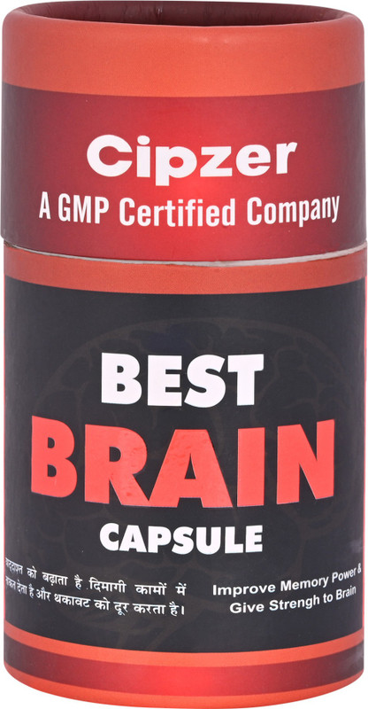 CIPZER Best Brain Capsule |Ayurvedic Supplement to Improves Memory Growth And Repair Of Nerve Cells(60 Capsules)