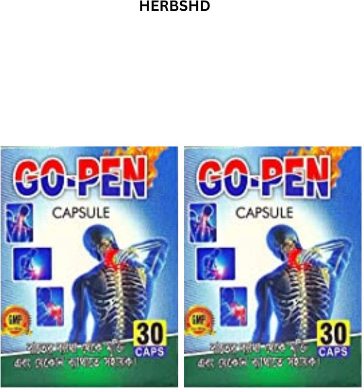 HERBSHD GO PEN CAPSULE FOR JOINT PAIN,BODY PAIN,SCIATICA,MUSCLE PAIN (UNIT-2)(Pack of 2, 60 Capsules)