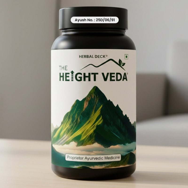 The Height Veda Herbal Height Growth Formula for Bone Health & Growth Support(150 g)