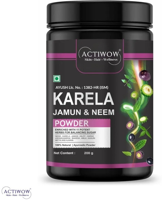 ACTIWOW Balanced Health Karela Jamun Neem Powder(200 g)