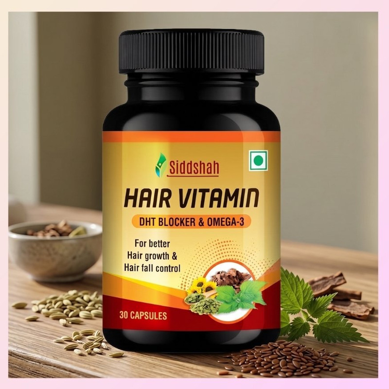 Siddshah Hair Vitamin Capsules for Thick & Shiny Hair | 30 Capsules(30 Capsules)