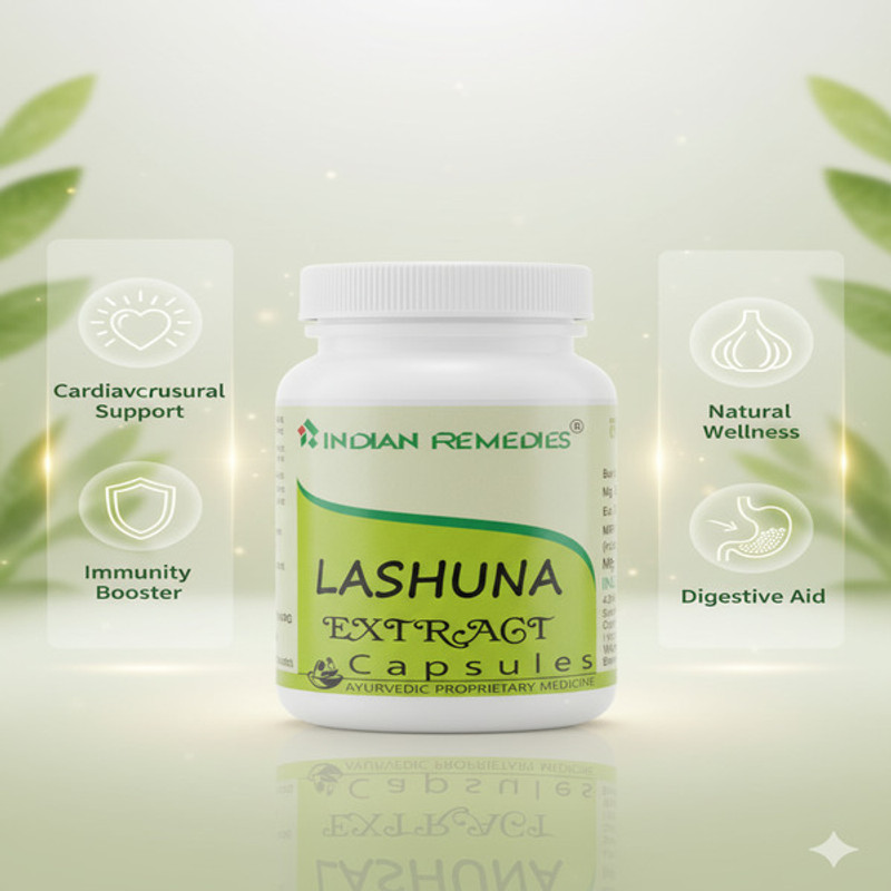 indian remedies LASHUNA EXTRACT CAPSULES(100 Capsules)
