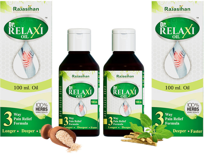 RAJASTHAN HERBALS Dr.Relaxi Oil |Help In Joint Pain All Types Of Vata Diseases | PK 2 - Each100ml(Pack of 2, 200 L)