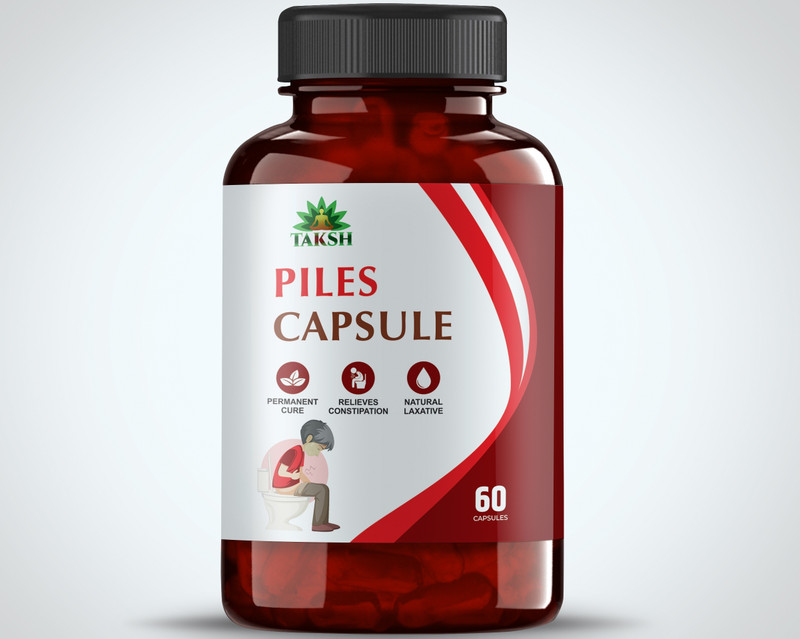 TAKSH Ayurvedic medicine for piles it helps to relief pain & stop bleeding, itching.(60 Capsules)