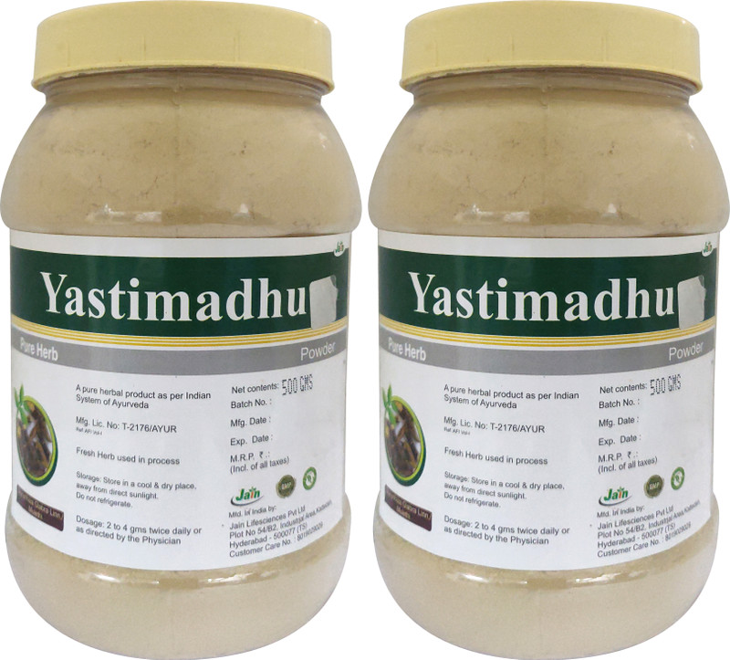 Jain MULETHI (Yastimadhu / LICORICE POWDER) 500g (Pack of 2)(Pack of 2, 1000)