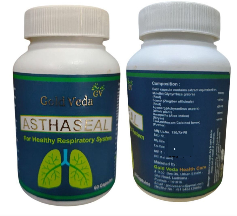 GOLDVEDA Asthaseal capsule(60 Capsules)
