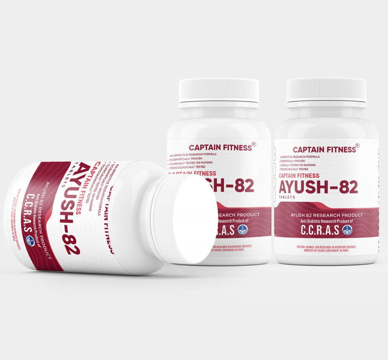 CaptainFitness Ayush 82 Controls Blood Sugar Level | Approved by Ministry of AYUSH | Pack of 3(540 Tablets)