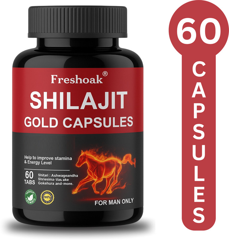 freshoak Shilajit Gold Capsule | Effective & Powefull Formula For Men(60 Capsules)