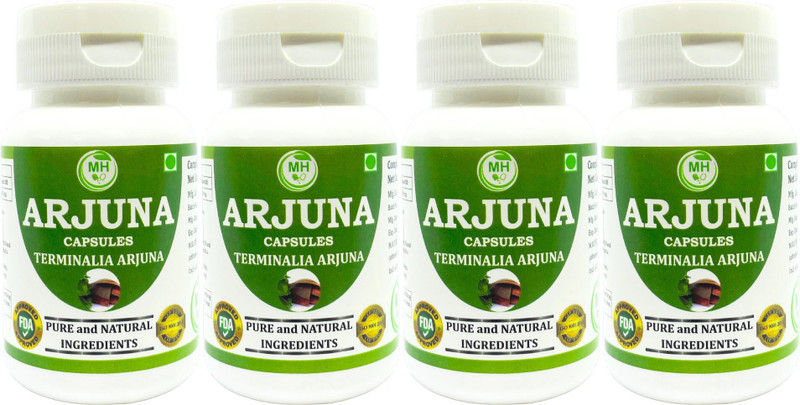 MORSAN HEALTHCARE Arjuna Capsules – 100% Natural Arjuna Extract – 60 Veg Capsules(Pack of 4, 240 Capsules)