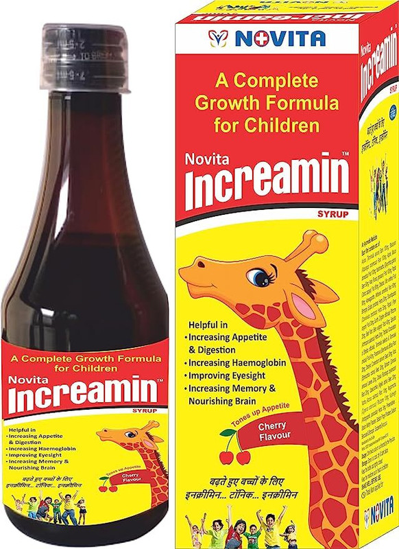 Novita Incremin Syrup Body Energy,Boost Power,Body Strength,Body Stamina Medicine,(200 ml)