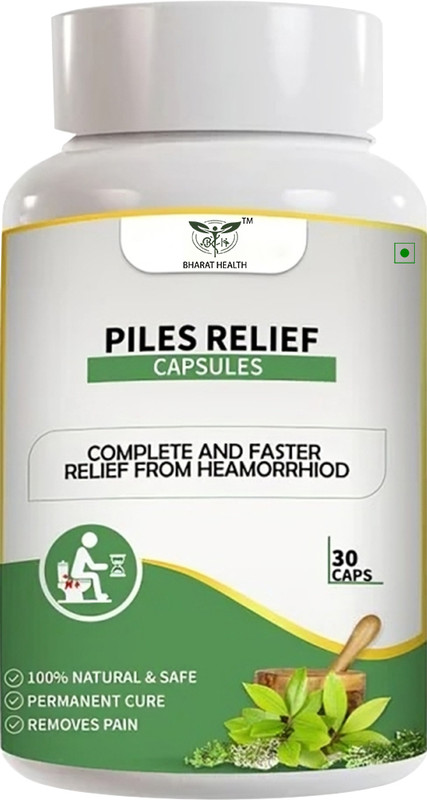BHARAT HEALTH PILES RELIEF CAPSULES (30 VEG CAPSULE)(30 Capsules)