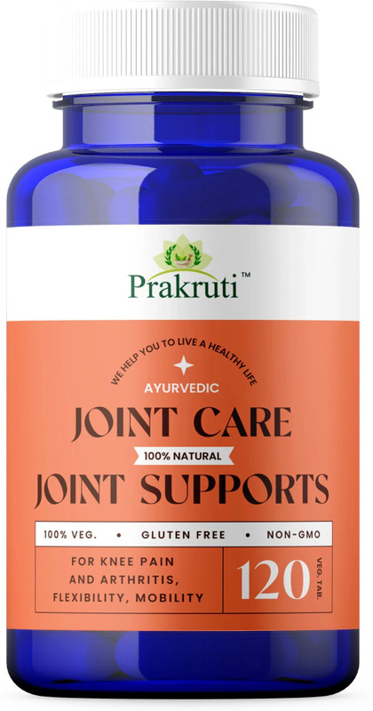 Prakruti Pure Herbs Joint Care Ayurvedic Caps. For Joint Pain Relief, Arthritis, Knee Pain, Swelling(120 Capsules)