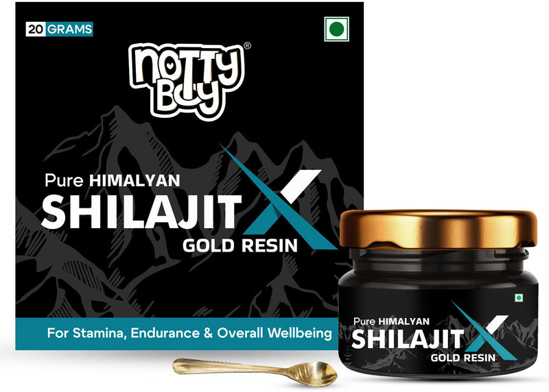 NottyBoy Pure Himalyan Shilajit X Gold Resin | Enhances Power, Energy, Strength & Stamina(20 g)