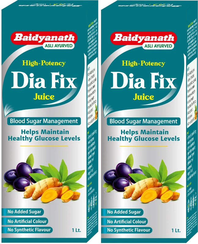 Baidyanath High Potency Dia Fix Juice | Controls Blood Sugar Level (Pack of 2)(Pack of 2, 2 L)