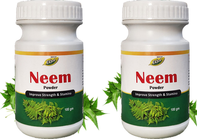 Ekjot Organic Neem Powder | Edible | Sugar Management |(Pack of 2, 100 g)