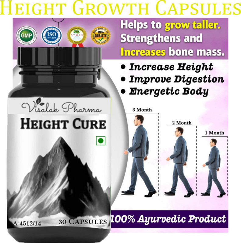 visalak pharma Height Cure Ayurvedic Capsule Powerful herbal formula(30 Capsules)