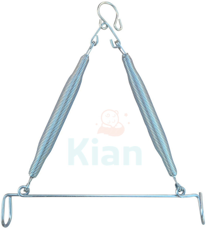 Kian Baby Cradle / Hanging bed Triangle Spring Hanging bed Spring(Metal, Silver)