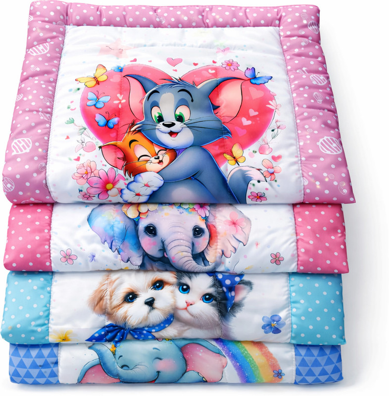 CRAVILA Cartoon Baby Bedding Combo Pack 4 NEW BORN BABY NA(Fabric, Multicolor)