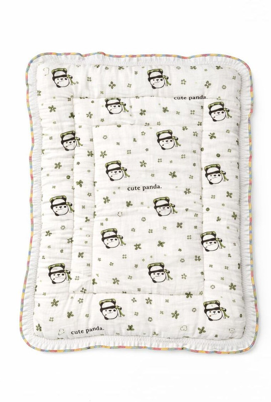 AAROVI Soft Cotton Baby Godadi Mattress | Newborn Quilted Sleeping Bed Muslin Baby Mattress Uniqe(Fabric, White)
