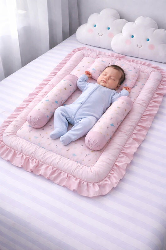 Vanray Fashion Cotton Baby Bed Sized Bedding Set GADLA SET GADLA SET(Fabric, Pink)