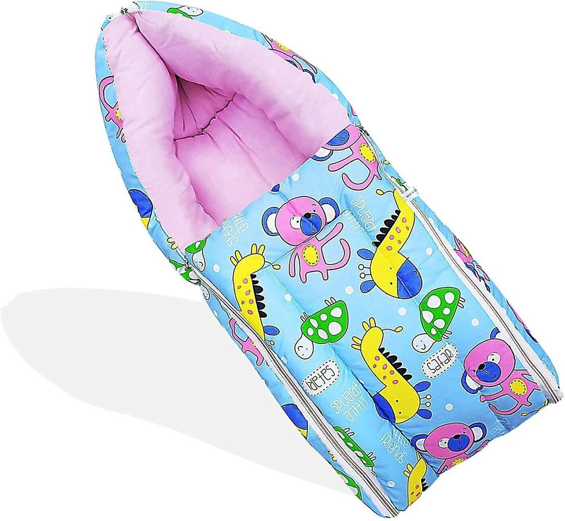 NAVYA Baby Cotton Bedding and Carrying Sleeping Bag Sleeping Bag Baby Cotton Bedding and Carrying Sleeping Bag Sleeping Bag SELF(Fabric, Blue, Pink)