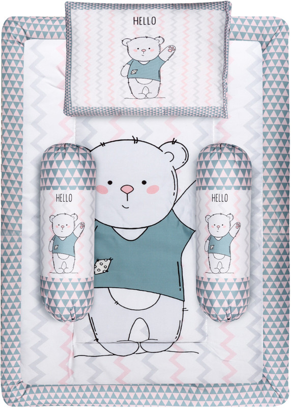 DS Enterprise Official DS-BB106 Baby bedding set Teddy Bear(Fabric, Grey, White)