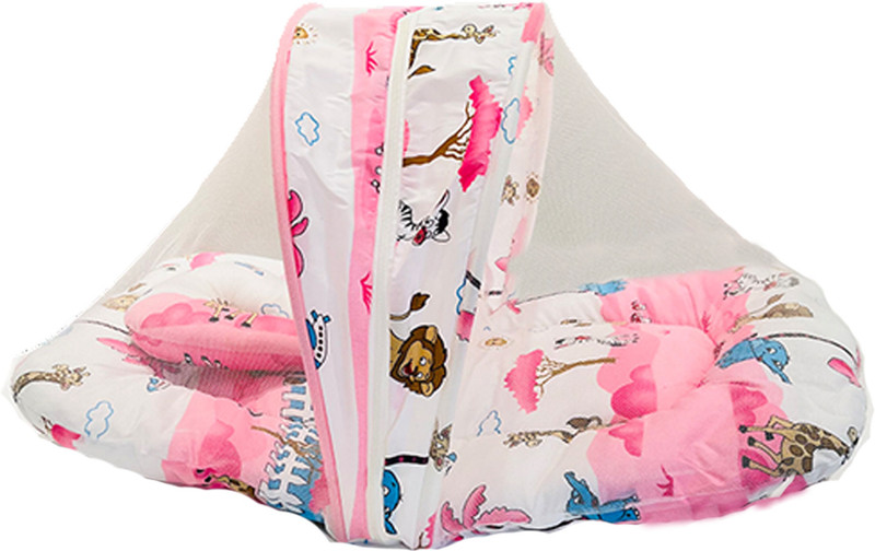 Fareto Baby Mattress with Mosquito Net(0-6 Months) standard crib(Fabric, Pink)