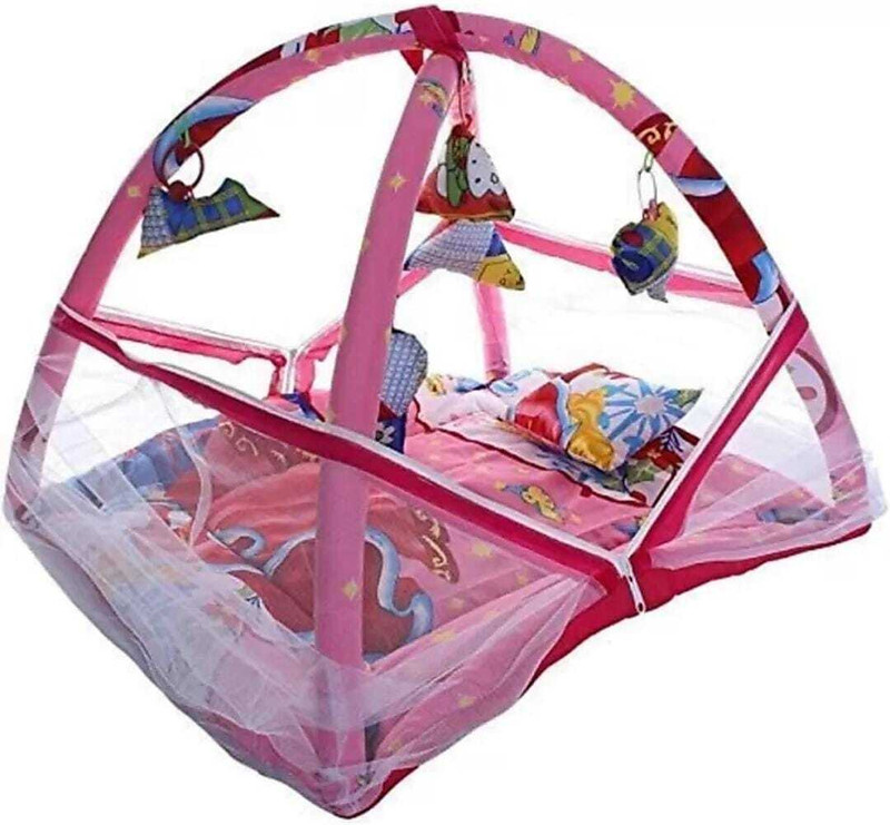 KIRADAY Baby Bedding Princess Pink Best quality Bed Box Crib(Fabric, Multicolor)