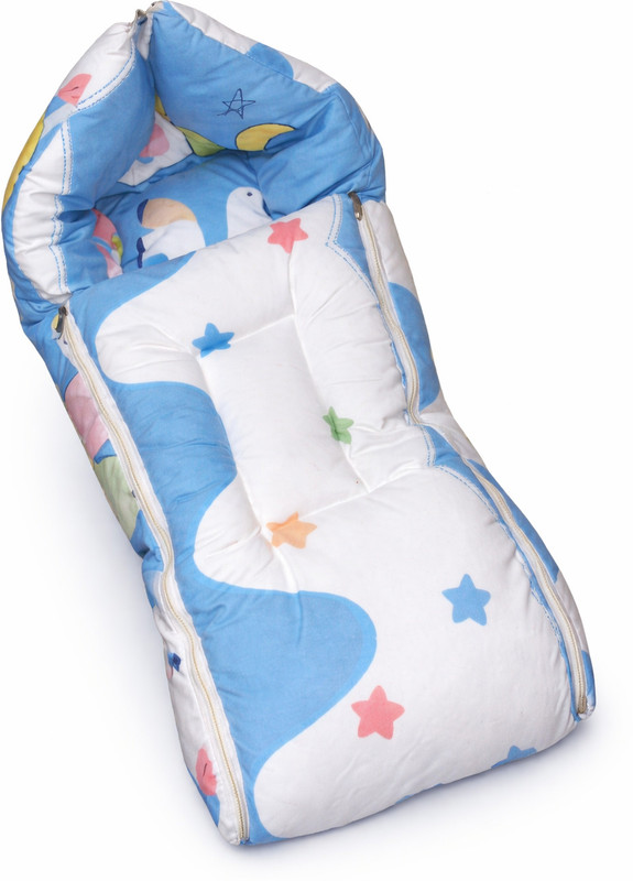 Ronit Enterprises 3 in 1 cotton comfortable for new born baby carry bag 0-12 months (Pink) Convertible Bunk(Fabric, Blue, Multicolor)