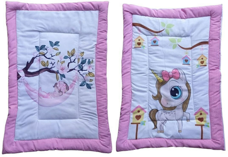 Ronqiza Soft Cotton Baby Mattress with Fun Cartoon Designs Godari Baby Bedding Set(Fabric, Multicolor)