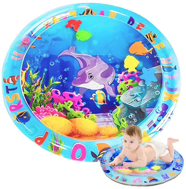 lavelupcreation Tummy Time Water Play Mat for Babies | Premium Infant & Toddler Toy (3-24M) Water Play Mat Round(Plastic, Blue)