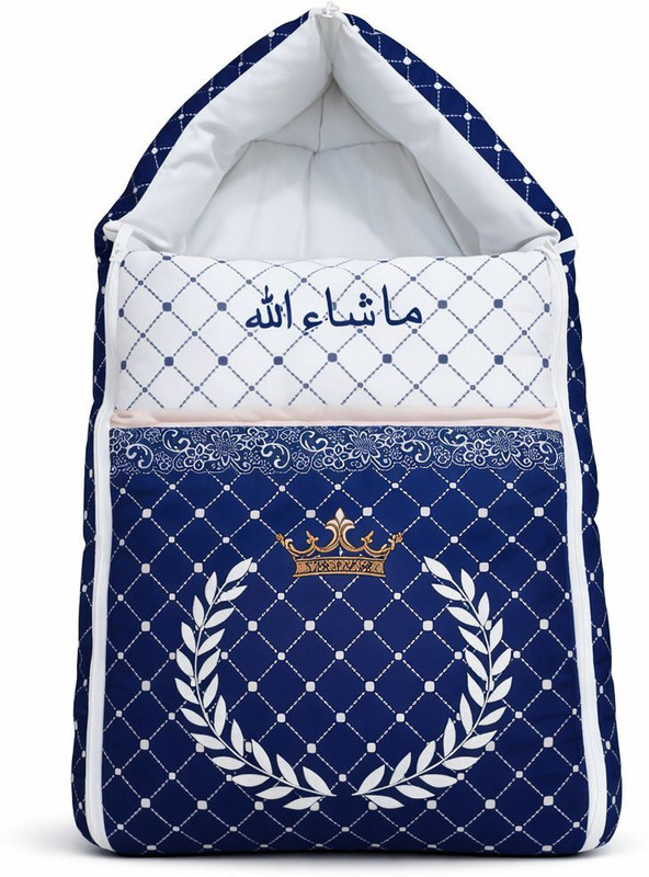 CRAVILA Blue-Ma-01 Sleeping Bag Royal Crown with Mashallah Print(Fabric, Blue)