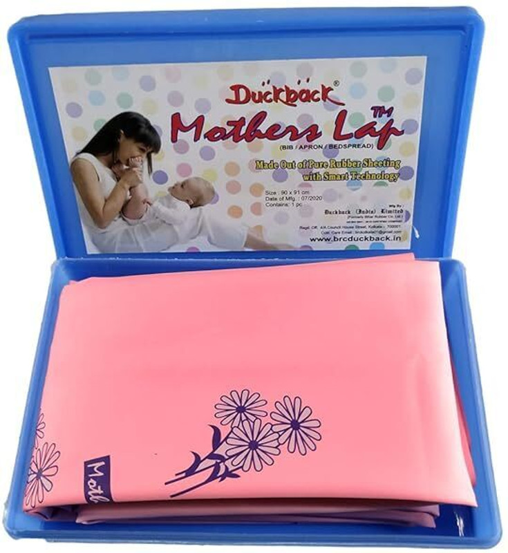 DUCKBACK Duck back Soft Pure Rubber Printed Waterproof Mattress Protector Cot Sheet for Single Size Bed(Plastic, Pink)