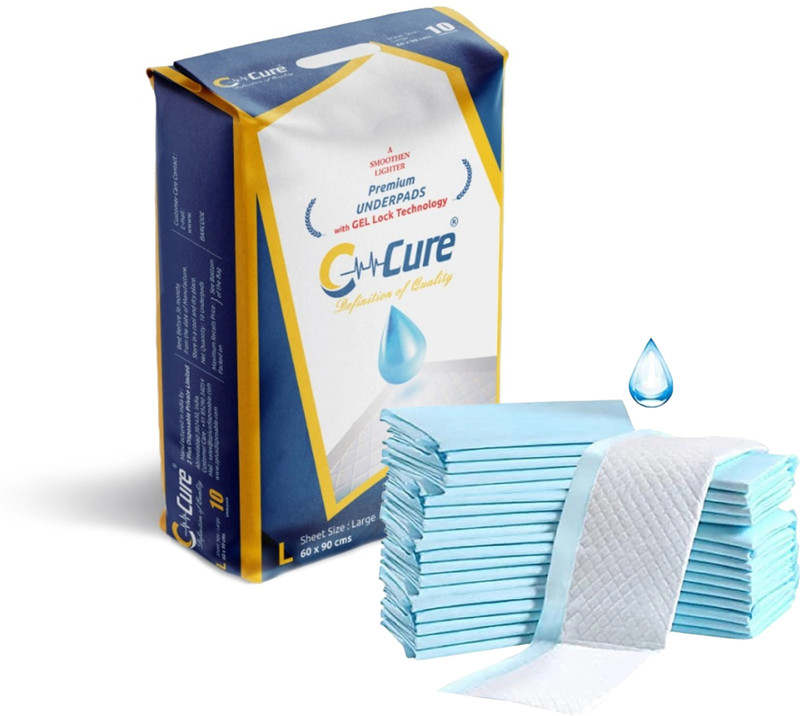 C-Cure Baby Underpad Changing Mats, Baby Pee Sheet, Sleeping mats Disposable soiled(Plastic, White)
